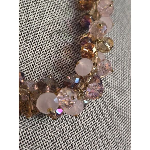 Vintage Ali Kahn New York Ribbon Rope Crystal Beaded Adjustable Necklace, 18" - Picture 2 of 9